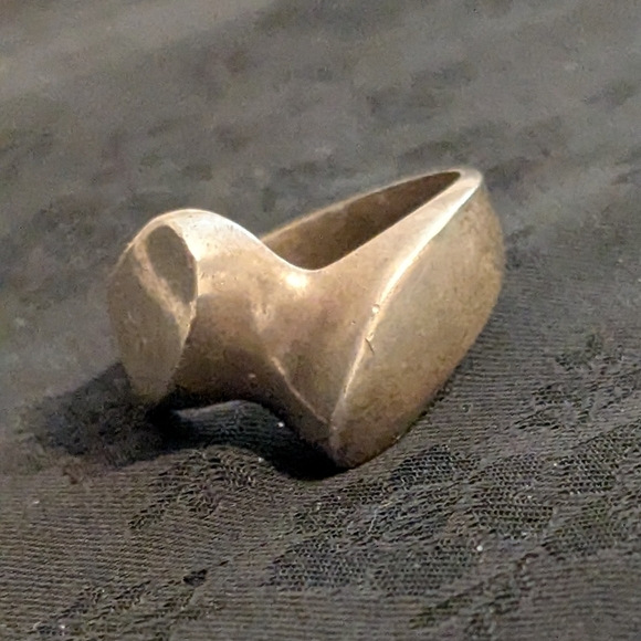 Estate Jewelry - Rare Vintage Solid Sterling Silver Statement Ring 925 Size 7